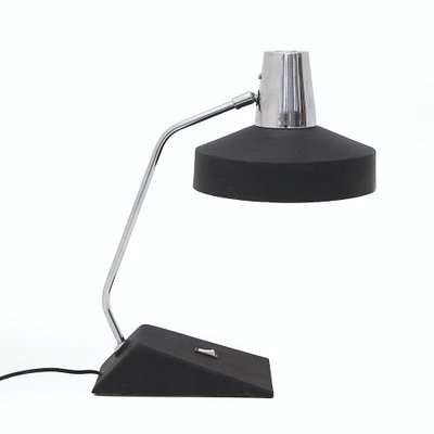 Table Lamp in Chromed and Black Painted Metal by Seminara, 1960s-EZ-1703570