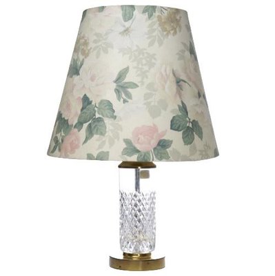 Table Lamp in Crystal with Floral Shade-FYZ-1322723