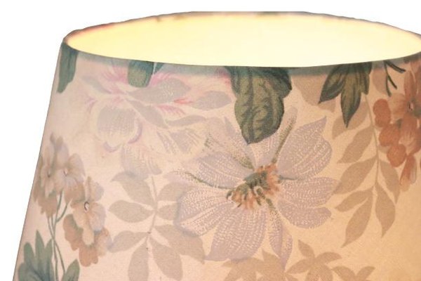 Table Lamp in Crystal with Floral Shade-FYZ-1322723