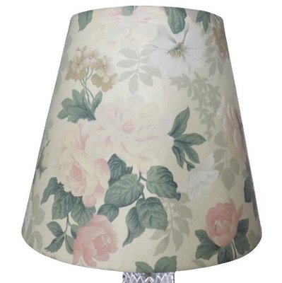 Table Lamp in Crystal with Floral Shade-FYZ-1322723