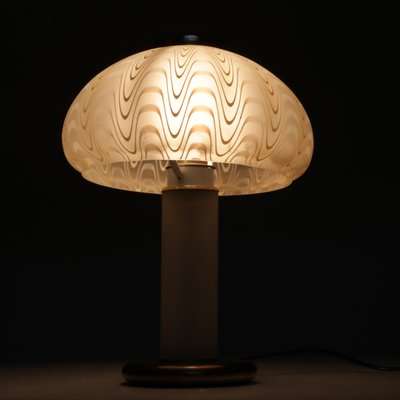 Table Lamp in Decorated Glass and Brass, 1970s-SXX-1072475