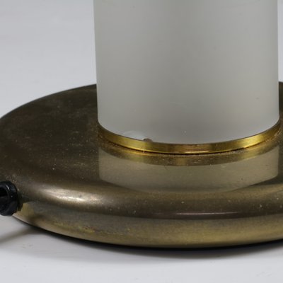 Table Lamp in Decorated Glass and Brass, 1970s-SXX-1072475