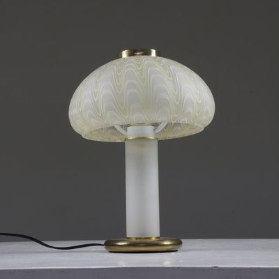 Table Lamp in Decorated Glass and Brass, 1970s-SXX-1072475