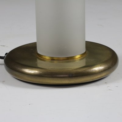 Table Lamp in Decorated Glass and Brass, 1970s-SXX-1072475