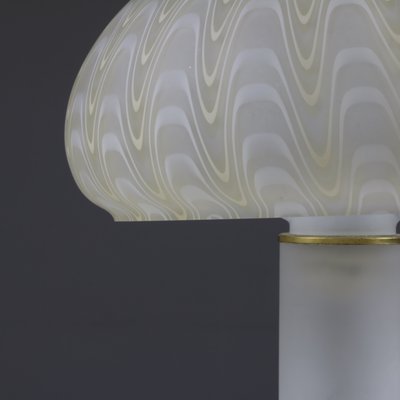 Table Lamp in Decorated Glass and Brass, 1970s-SXX-1072475