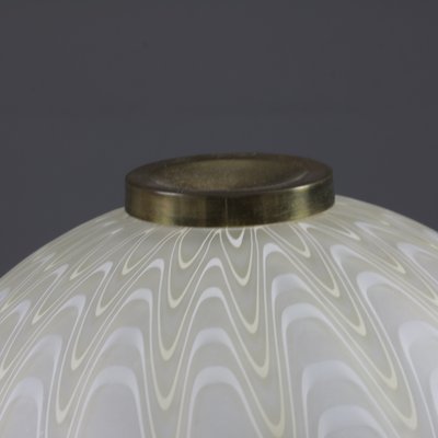 Table Lamp in Decorated Glass and Brass, 1970s-SXX-1072475