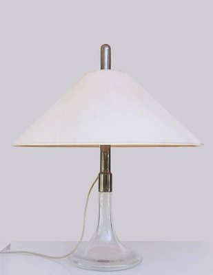 Table Lamp in Glass & Chrome by Ingo Maurer, Germany, 1960s-DEK-932596