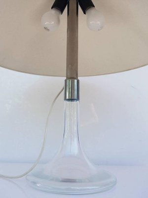 Table Lamp in Glass & Chrome by Ingo Maurer, Germany, 1960s-DEK-932596