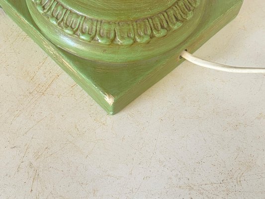 Table Lamp in Green Ceramic from Lancel Paris, France, 1970s-UR-1780812