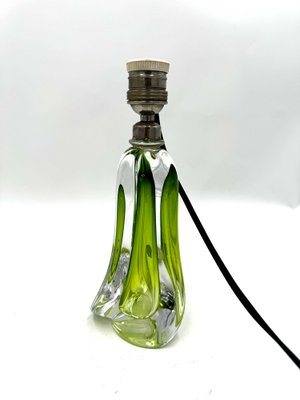 Table Lamp in Green Crystal from Val Saint Lambert-YXG-1819341