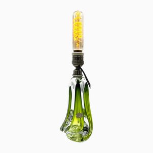 Table Lamp in Green Crystal from Val Saint Lambert-YXG-1819341