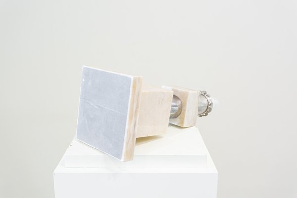 Table Lamp in Marble and Steel, 1960s-UJE-1185128