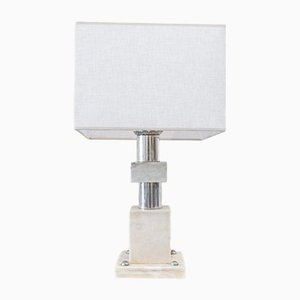 Table Lamp in Marble and Steel, 1960s-UJE-1185128