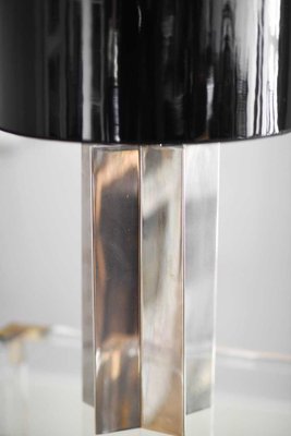 Table Lamp in Metal With Vinyl Lampshade, 1970s-MNF-1311247