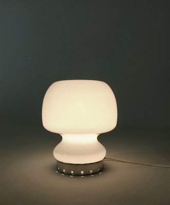 Table Lamp in Milk Glass and Metal, Italy, 1960s-ZST-1806308