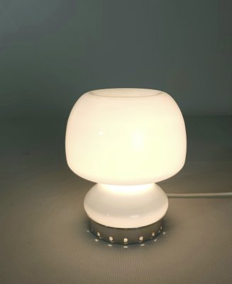 Table Lamp in Milk Glass and Metal, Italy, 1960s-ZST-1806308