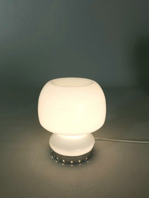 Table Lamp in Milk Glass and Metal, Italy, 1960s-ZST-1806308