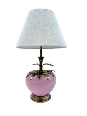 Table Lamp in Polychrome Wood & Brass, 1970s-FSD-1366954