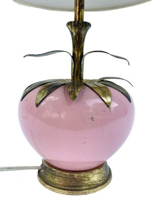 Table Lamp in Polychrome Wood & Brass, 1970s-FSD-1366954