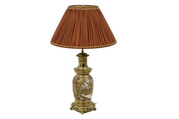 Table Lamp in Satsuma Earthenware and Gilt Bronze, 1880s-CEJ-689041