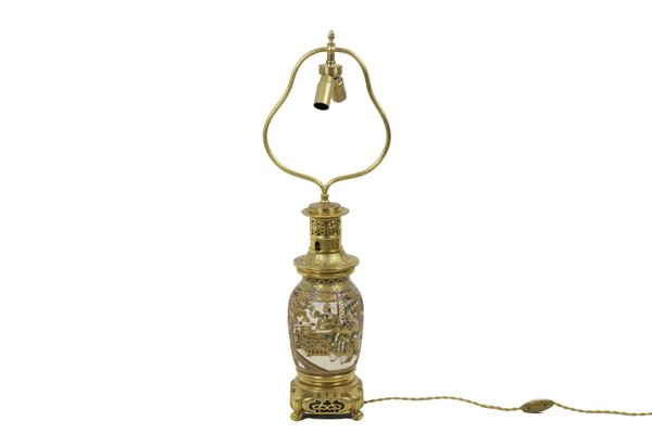 Table Lamp in Satsuma Earthenware and Gilt Bronze, 1880s-CEJ-689041