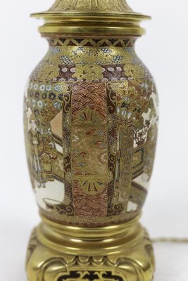 Table Lamp in Satsuma Earthenware and Gilt Bronze, 1880s-CEJ-689041