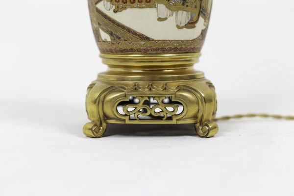 Table Lamp in Satsuma Earthenware and Gilt Bronze, 1880s-CEJ-689041