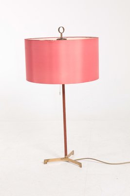 Table Lamp in Teak and Brass, 1950s-FK-775568