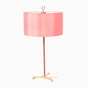 Table Lamp in Teak and Brass, 1950s-FK-775568