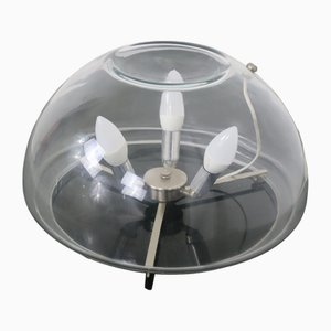 Table Lamp in Transparent Glass and Metal Structure, 1970s-SBG-2026710