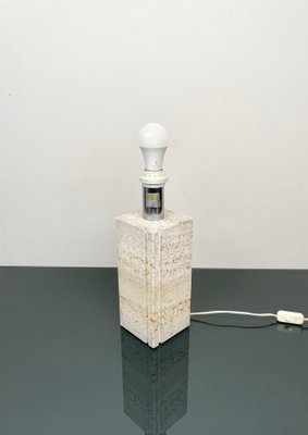 Table Lamp in Travertine attributed to Fratelli Mannelli, Italy, 1970s-LYQ-1382552