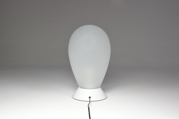 Table Lamp in White Murano Glass, 1970s-GXL-802188