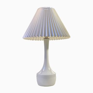 Table Lamp in White Opaline Glass by Jacob E. Bang for Holmegaard / Kastrup, 1950s-LCR-1156289