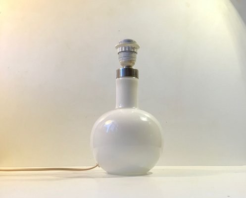 Table Lamp in White Opaline Glass from Holmegaard, 1970s-LCR-831918