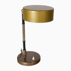 Table Lamp in Worked and Chromed Metal and Steal Steal in Brass in the style of Oscar Torlasco, 1960s-JQO-1793635