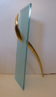 Table Lamp + Sconce Richard Derquet Lucien Gau France Antilope Large Format, 1980s, Set of 2-AWL-1074347