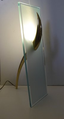 Table Lamp + Sconce Richard Derquet Lucien Gau France Antilope Large Format, 1980s, Set of 2-AWL-1074347