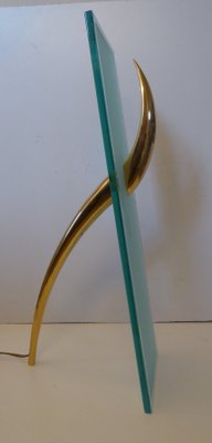 Table Lamp + Sconce Richard Derquet Lucien Gau France Antilope Large Format, 1980s, Set of 2-AWL-1074347