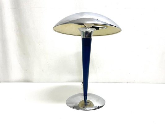 Table Lamp Stem in Blue, Stainless Steel Base and Cap with Lights-FDH-1794797