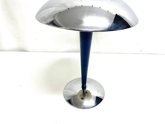 Table Lamp Stem in Blue, Stainless Steel Base and Cap with Lights-FDH-1794797