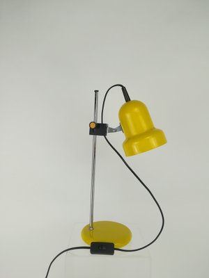 Table Lamp with Adjustable Shade in Yellow, 1970s-KDB-1293235