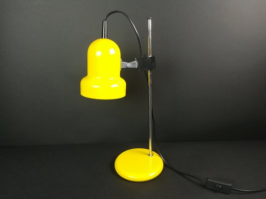 Table Lamp with Adjustable Shade in Yellow, 1970s-KDB-1293235