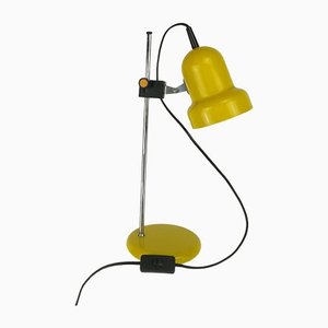 Table Lamp with Adjustable Shade in Yellow, 1970s-KDB-1293235