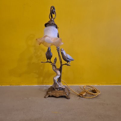 Table Lamp with Bird Motif in the style of Maison Jansen, 1960s-VHW-1803947