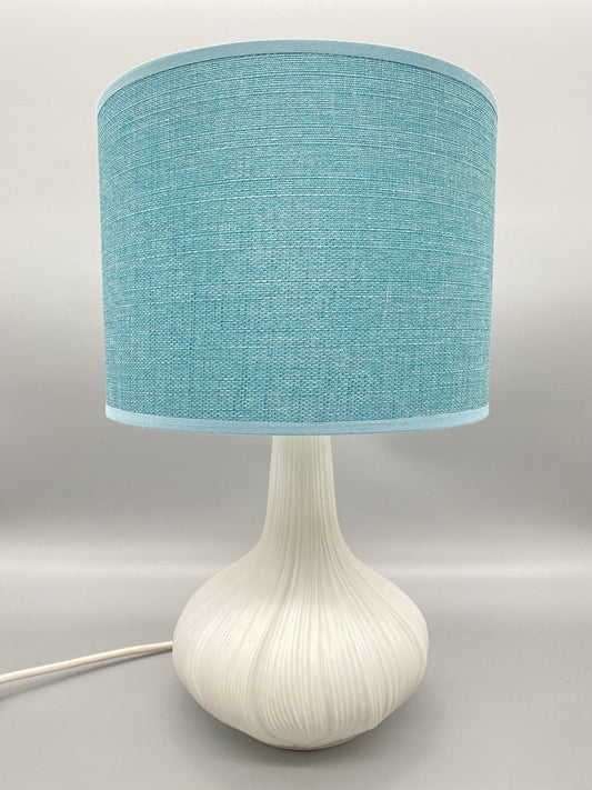 Table Lamp with Biscuit Porcelain Foot Pleated Blind Series by Martin Freyer for Rosenthal, Germany, 1970s