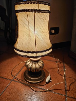 Table Lamp with Canvas Lampshade, 1970s-ZUW-1799261