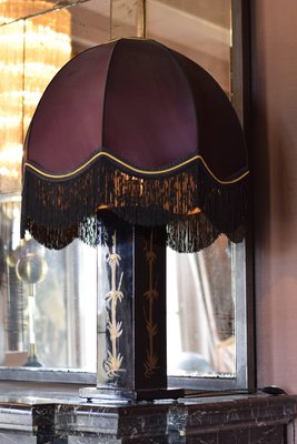 Table Lamp with Japanese Lacquer Foot in the style of Jean Claude Mahey, 1970s-TDA-1376362