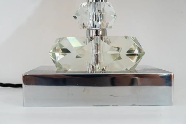 Table Lamp with Large Faceted Crystals from Bakalowits & Söhne, Austria, 1970s-SPD-1363451