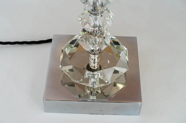 Table Lamp with Large Faceted Crystals from Bakalowits & Söhne, Austria, 1970s-SPD-1363451