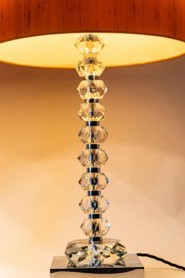 Table Lamp with Large Faceted Crystals from Bakalowits & Söhne, Austria, 1970s-SPD-1363451